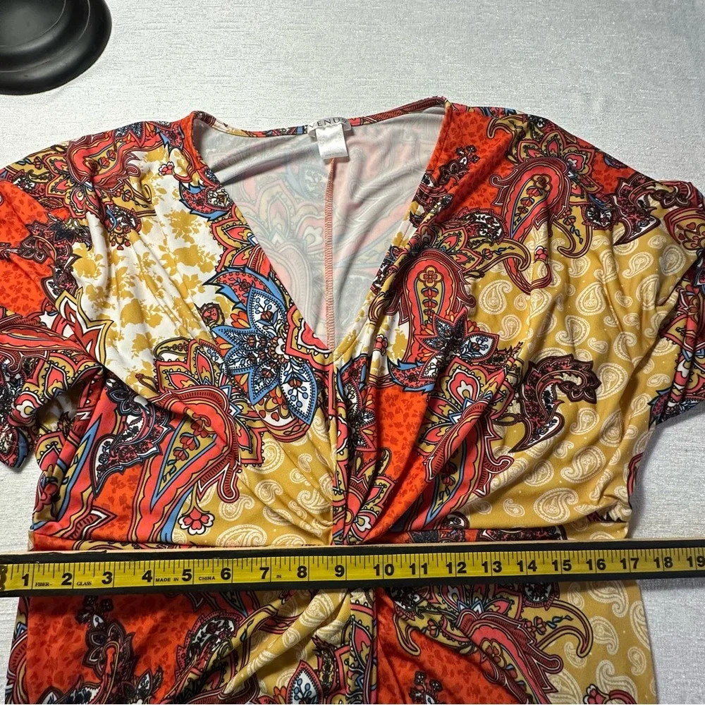 VENUS Asymmetrical Wrap Maxi Dress Red Orange Resort Wear - Picture 11 of 16